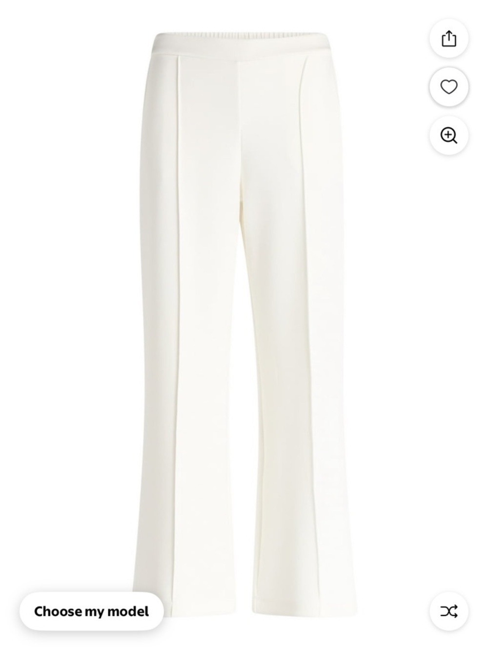 Scoop Scuba Knit Wide Leg Sweatpants Winter White Size L - Picture 6 of 9